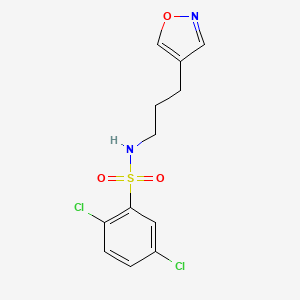 molecular formula C12H12Cl2N2O3S B2886725 2,5-dichloro-N-(3-(isoxazol-4-yl)propyl)benzenesulfonamide CAS No. 1904231-25-9