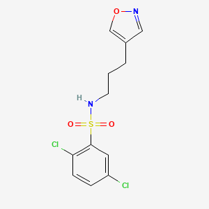 molecular formula C12H12Cl2N2O3S B2886725 2,5-二氯-N-(3-(异恶唑-4-基)丙基)苯磺酰胺 CAS No. 1904231-25-9