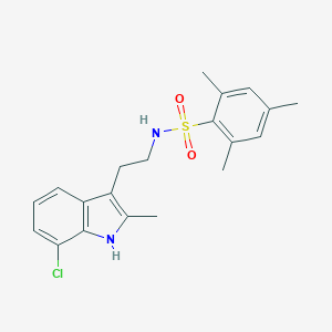 molecular formula C20H23ClN2O2S B288673 N-[2-(7-chloro-2-methyl-1H-indol-3-yl)ethyl]-2,4,6-trimethylbenzenesulfonamide 