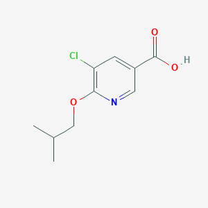 molecular formula C10H12ClNO3 B2886733 5-Chloro-6-(2-methylpropoxy)pyridine-3-carboxylic acid CAS No. 1008769-66-1