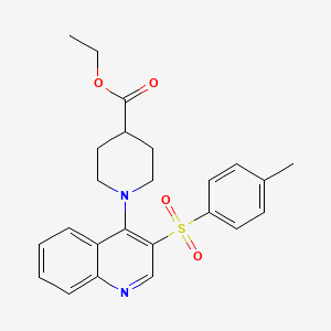 molecular formula C24H26N2O4S B2886734 1-(3-甲苯磺酰基喹啉-4-基)哌啶-4-羧酸乙酯 CAS No. 866847-31-6