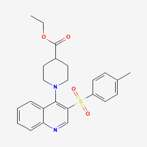 ETHYL 1-[3-(4-METHYLBENZENESULFONYL)QUINOLIN-4-YL]PIPERIDINE-4-CARBOXYLATE