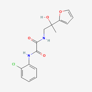 molecular formula C15H15ClN2O4 B2886737 N1-(2-chlorophenyl)-N2-(2-(furan-2-yl)-2-hydroxypropyl)oxalamide CAS No. 1396883-05-8