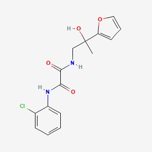 molecular formula C15H15ClN2O4 B2886737 N'-(2-chlorophenyl)-N-[2-(furan-2-yl)-2-hydroxypropyl]ethanediamide CAS No. 1396883-05-8