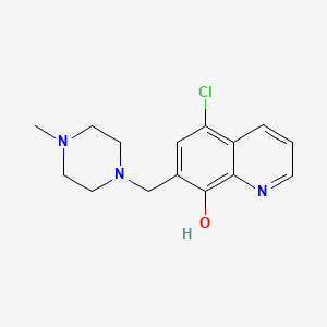 molecular formula C15H18ClN3O B2886740 5-Chloro-7-[(4-methylpiperazinyl)methyl]quinolin-8-ol CAS No. 92556-96-2