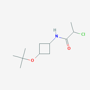 molecular formula C11H20ClNO2 B2886745 2-Chloro-N-[3-[(2-methylpropan-2-yl)oxy]cyclobutyl]propanamide CAS No. 2411287-95-9