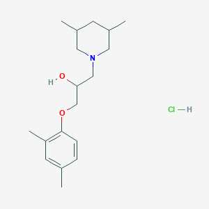 molecular formula C18H30ClNO2 B2886747 1-(2,4-Dimethylphenoxy)-3-(3,5-dimethylpiperidin-1-yl)propan-2-ol hydrochloride CAS No. 473266-93-2