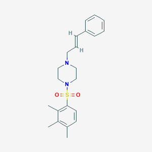molecular formula C22H28N2O2S B288675 1-Cinnamyl-4-[(2,3,4-trimethylphenyl)sulfonyl]piperazine 