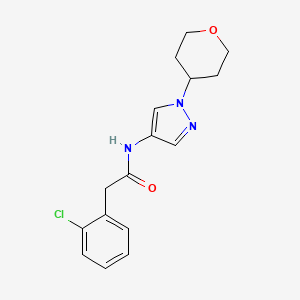 2-(2-chlorophenyl)-N-(1-(tetrahydro-2H-pyran-4-yl)-1H-pyrazol-4-yl)acetamide