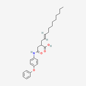 2-((N-(4-Phenoxyphenyl)carbamoyl)methyl)tetradec-4-enoic acid