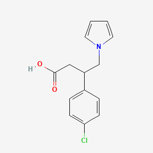 molecular formula C14H14ClNO2 B2886760 3-(4-氯苯基)-4-(1H-吡咯-1-基)丁酸 CAS No. 187870-25-3