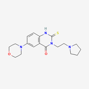 6-morpholin-4-yl-3-(2-pyrrolidin-1-ylethyl)-2-thioxo-2,3-dihydroquinazolin-4(1H)-one