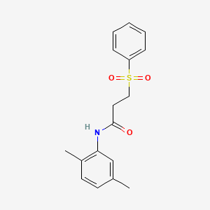 molecular formula C17H19NO3S B2886766 3-(benzenesulfonyl)-N-(2,5-dimethylphenyl)propanamide CAS No. 881791-52-2