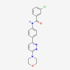 molecular formula C21H19ClN4O2 B2886769 3-chloro-N-(4-(6-morpholinopyridazin-3-yl)phenyl)benzamide CAS No. 899953-81-2