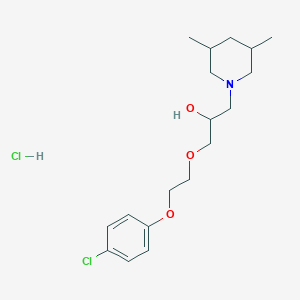 molecular formula C18H29Cl2NO3 B2886777 1-(2-(4-Chlorophenoxy)ethoxy)-3-(3,5-dimethylpiperidin-1-yl)propan-2-ol hydrochloride CAS No. 1217846-53-1