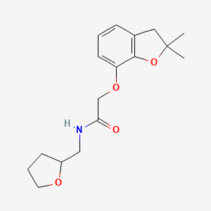 molecular formula C17H23NO4 B2886799 2-((2,2-二甲基-2,3-二氢苯并呋喃-7-基)氧基)-N-((四氢呋喃-2-基)甲基)乙酰胺 CAS No. 941947-75-7