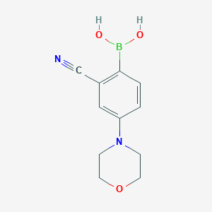 molecular formula C11H13BN2O3 B2886812 2-Cyano-4-morpholinophenylboronic acid CAS No. 2225179-08-6