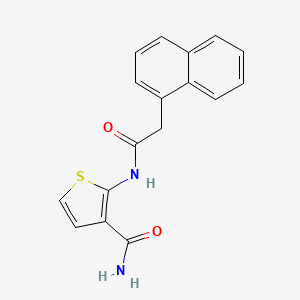 molecular formula C17H14N2O2S B2886817 2-[2-(Naphthalen-1-yl)acetamido]thiophene-3-carboxamide CAS No. 864941-06-0