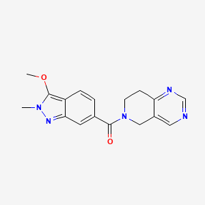 molecular formula C17H17N5O2 B2886820 (7,8-dihydropyrido[4,3-d]pyrimidin-6(5H)-yl)(3-methoxy-2-methyl-2H-indazol-6-yl)methanone CAS No. 1796946-64-9