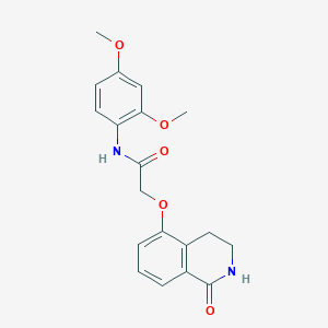 molecular formula C19H20N2O5 B2886824 N-(2,4-dimethoxyphenyl)-2-[(1-oxo-3,4-dihydro-2H-isoquinolin-5-yl)oxy]acetamide CAS No. 886950-50-1