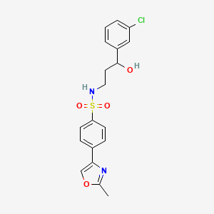 molecular formula C19H19ClN2O4S B2886826 N-(3-(3-chlorophenyl)-3-hydroxypropyl)-4-(2-methyloxazol-4-yl)benzenesulfonamide CAS No. 2034517-12-7