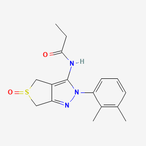 molecular formula C16H19N3O2S B2886829 N-(2-(2,3-dimethylphenyl)-5-oxido-4,6-dihydro-2H-thieno[3,4-c]pyrazol-3-yl)propionamide CAS No. 1007193-20-5