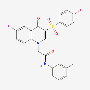 2-[6-fluoro-3-(4-fluorobenzenesulfonyl)-4-oxo-1,4-dihydroquinolin-1-yl]-N-(3-methylphenyl)acetamide