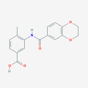 3-[(2,3-Dihydro-1,4-benzodioxin-6-ylcarbonyl)amino]-4-methylbenzoic acid