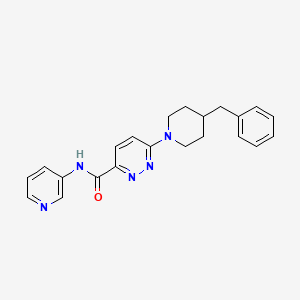 molecular formula C22H23N5O B2886879 6-(4-benzylpiperidin-1-yl)-N-(pyridin-3-yl)pyridazine-3-carboxamide CAS No. 1396785-69-5