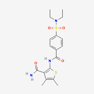 2-(4-(N,N-diethylsulfamoyl)benzamido)-4,5-dimethylthiophene-3-carboxamide