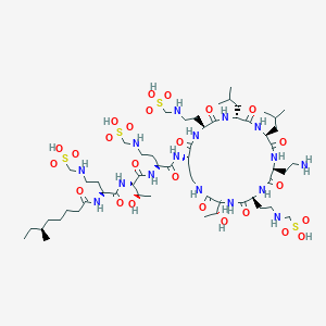 molecular formula C57H108N16O25S4 B2886886 Colistin-1,3,5,9-tetramethanesulfonic A acid CAS No. 30387-39-4