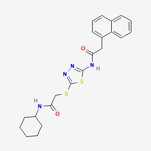 N-cyclohexyl-2-((5-(2-(naphthalen-1-yl)acetamido)-1,3,4-thiadiazol-2-yl)thio)acetamide