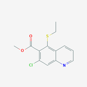 Methyl 7-chloro-5-(ethylsulfanyl)quinoline-6-carboxylate
