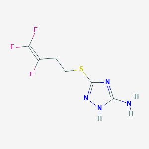 molecular formula C6H7F3N4S B2886893 5-[(3,4,4-trifluoro-3-butenyl)sulfanyl]-1H-1,2,4-triazol-3-amine CAS No. 338750-25-7