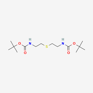 molecular formula C14H28N2O4S B2886894 叔丁基 N-{2-[(2-{[(叔丁氧基)羰基]氨基}乙基)硫代]乙基}氨基甲酸酯 CAS No. 865605-26-1