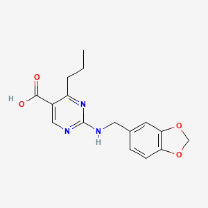 2-[(1,3-Benzodioxol-5-ylmethyl)amino]-4-propylpyrimidine-5-carboxylic acid