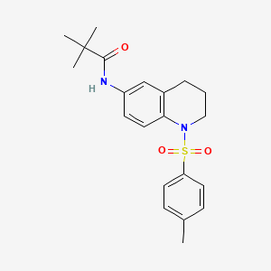 molecular formula C21H26N2O3S B2886912 N-(1-tosyl-1,2,3,4-tetrahydroquinolin-6-yl)pivalamide CAS No. 899945-54-1