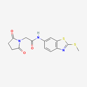 2-(2,5-dioxopyrrolidin-1-yl)-N-(2-(methylthio)benzo[d]thiazol-6-yl)acetamide