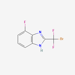 molecular formula C8H4BrF3N2 B2886923 2-[溴(二氟)甲基]-4-氟-1H-苯并咪唑 CAS No. 2366994-67-2