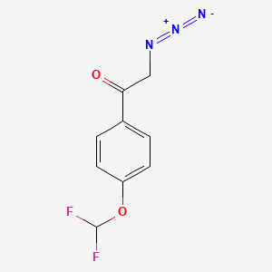 molecular formula C9H7F2N3O2 B2886926 2-Azido-1-[4-(difluoromethoxy)phenyl]ethanone CAS No. 1260860-69-2