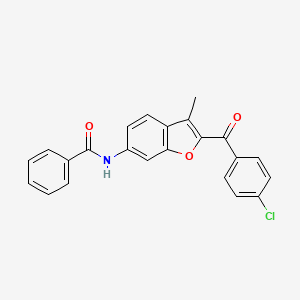 N-[2-(4-chlorobenzoyl)-3-methyl-1-benzofuran-6-yl]benzamide