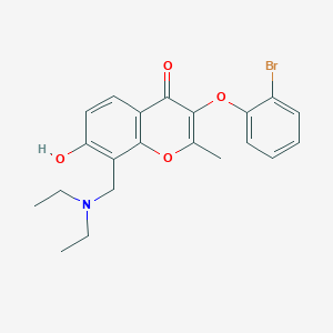 molecular formula C21H22BrNO4 B2886933 3-(2-bromophenoxy)-8-[(diethylamino)methyl]-7-hydroxy-2-methyl-4H-chromen-4-one CAS No. 846596-89-2