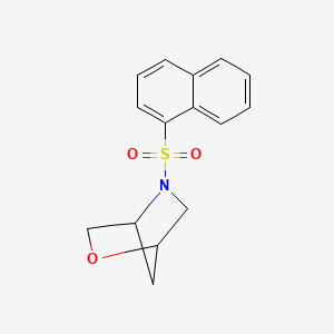 molecular formula C15H15NO3S B2886936 5-(萘-1-基磺酰基)-2-氧杂-5-氮杂双环[2.2.1]庚烷 CAS No. 2034305-84-3