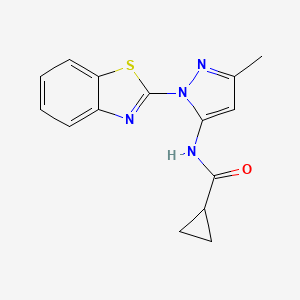 N-[2-(1,3-benzothiazol-2-yl)-5-methylpyrazol-3-yl]cyclopropanecarboxamide