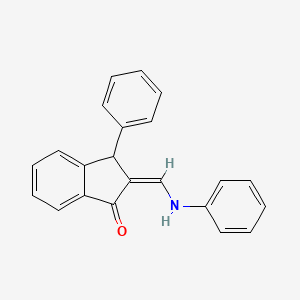 molecular formula C22H17NO B2886951 (2Z)-2-(苯胺甲亚甲基)-3-苯基-3H-茚-1-酮 CAS No. 478260-72-9