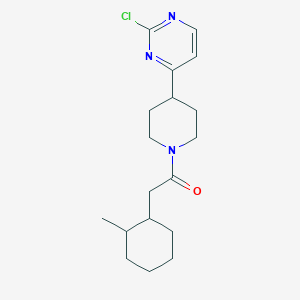 molecular formula C18H26ClN3O B2886955 1-[4-(2-Chloropyrimidin-4-yl)piperidin-1-yl]-2-(2-methylcyclohexyl)ethanone CAS No. 2249182-80-5