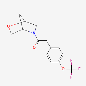 1-(2-Oxa-5-azabicyclo[2.2.1]heptan-5-yl)-2-(4-(trifluoromethoxy)phenyl)ethanone