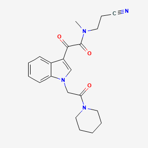 N-(2-cyanoethyl)-N-methyl-2-oxo-2-[1-(2-oxo-2-piperidin-1-ylethyl)indol-3-yl]acetamide