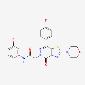 N-(3-fluorophenyl)-2-(7-(4-fluorophenyl)-2-morpholino-4-oxothiazolo[4,5-d]pyridazin-5(4H)-yl)acetamide