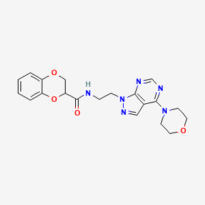 molecular formula C20H22N6O4 B2886969 N-(2-(4-morpholino-1H-pyrazolo[3,4-d]pyrimidin-1-yl)ethyl)-2,3-dihydrobenzo[b][1,4]dioxine-2-carboxamide CAS No. 1021094-82-5